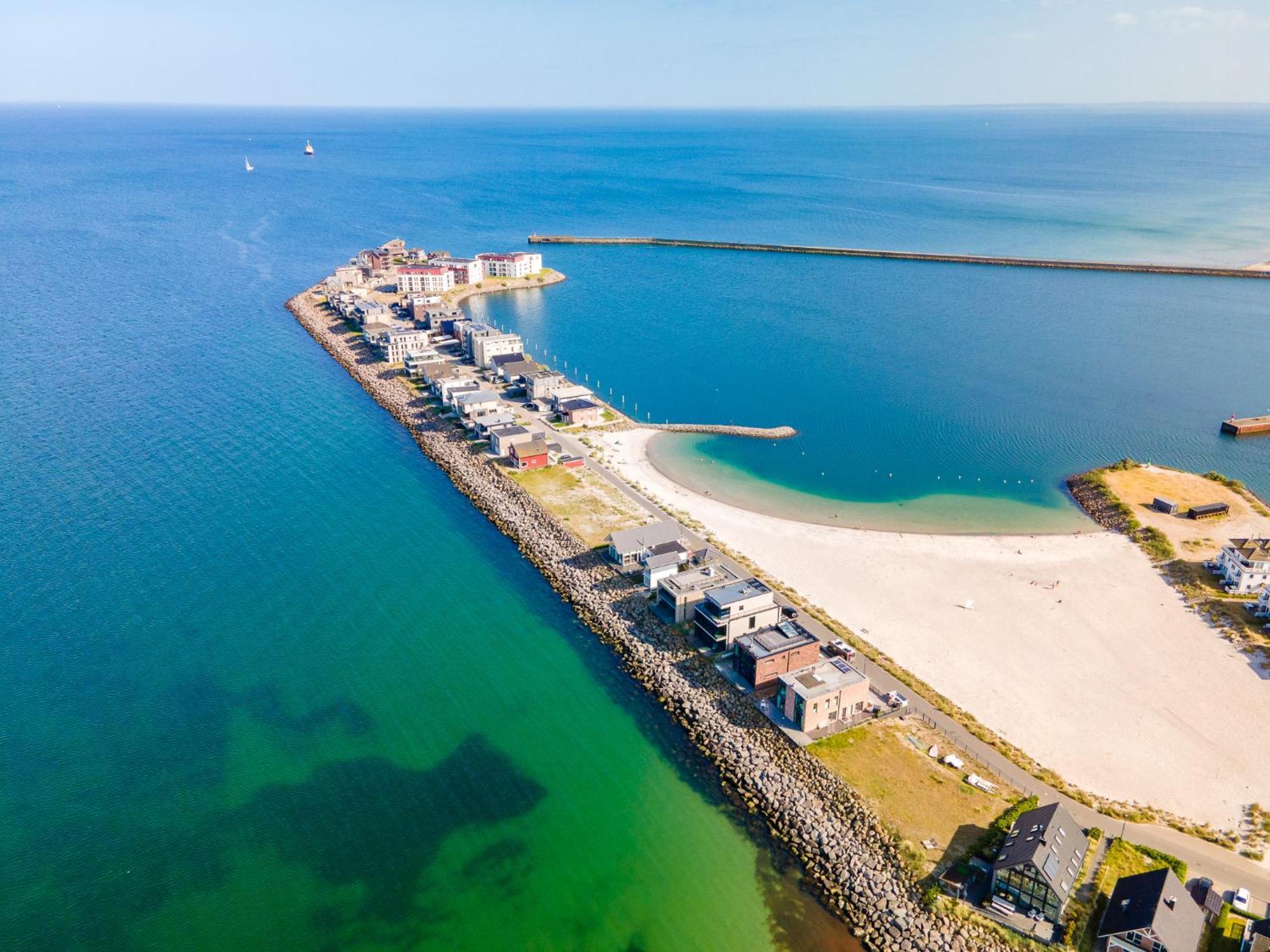 Horizont- Direkt Am Wasser, Hafenblick, Fahrstuhl, Sauna, Ueberdachter Balkon Olpenitz Esterno foto
