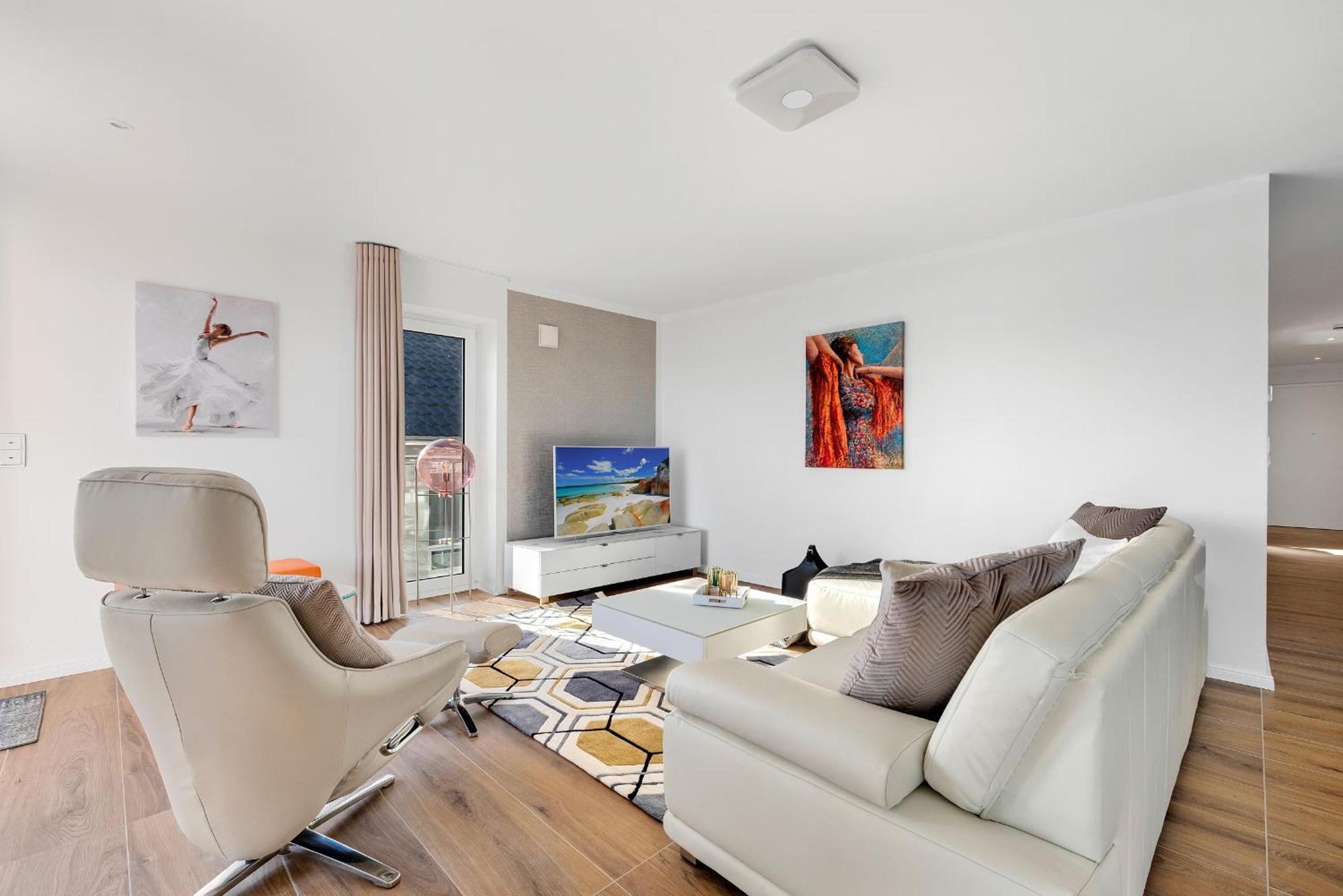 Horizont- Direkt Am Wasser, Hafenblick, Fahrstuhl, Sauna, Ueberdachter Balkon Olpenitz Esterno foto