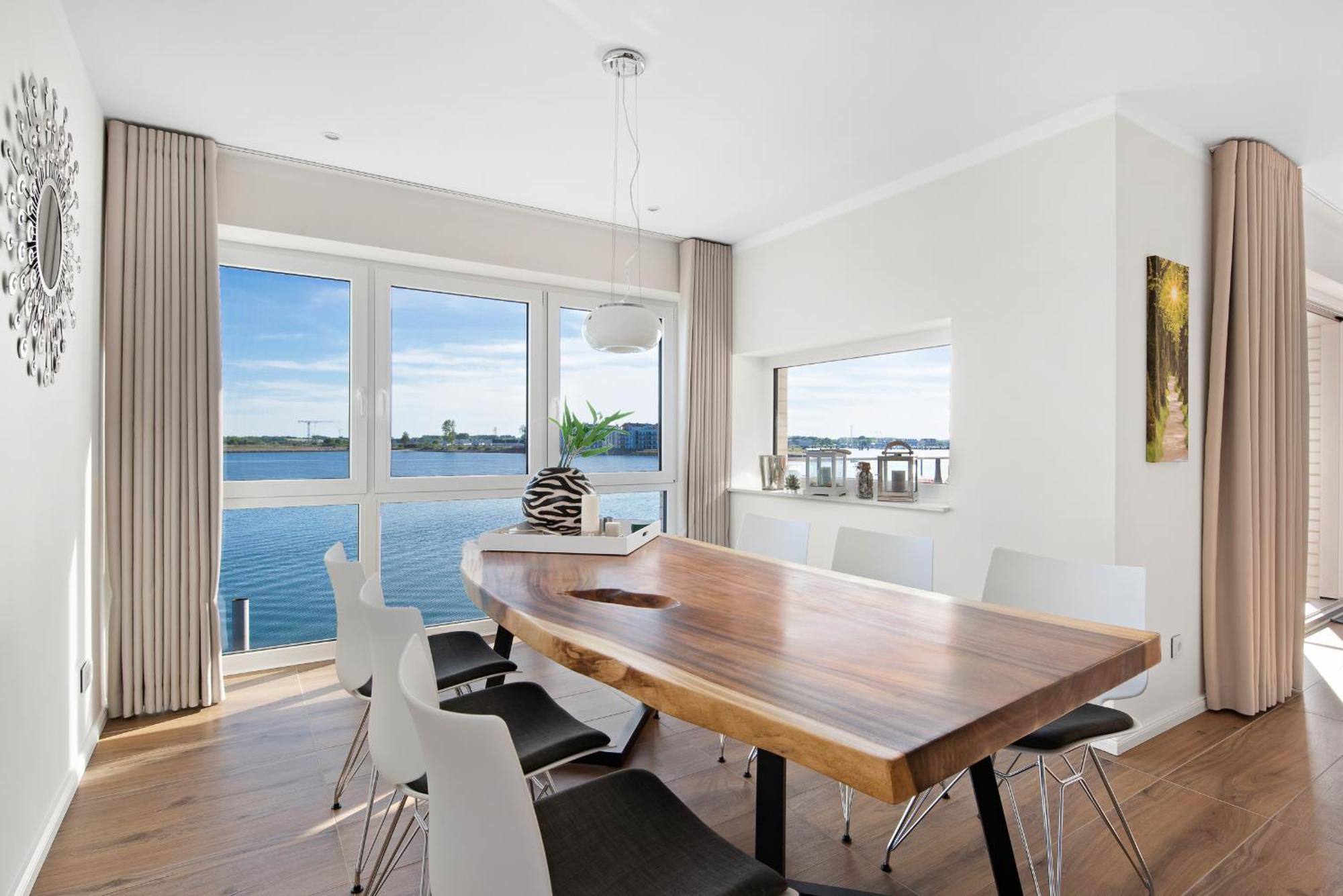 Horizont- Direkt Am Wasser, Hafenblick, Fahrstuhl, Sauna, Ueberdachter Balkon Olpenitz Esterno foto